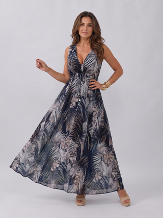 Zake | Sleeveless Empire Waist Midi Dress