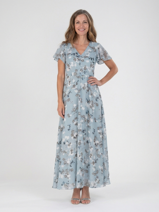 Ismeria | Floral Chiffon Maxi Dress
