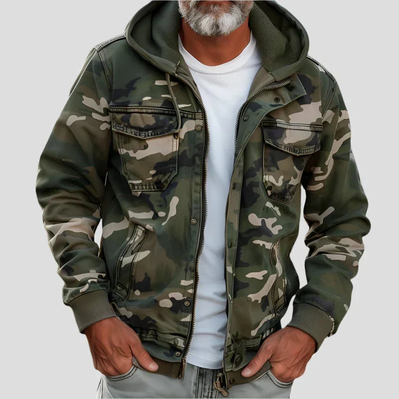 Beckett | Rugged Camo Hooded Utility Jacket