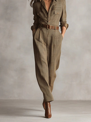 Anna™ | elegant checkered jumpsuit