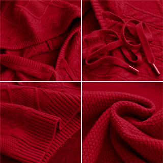 Emily | Cable Knit Hoodie Sweater