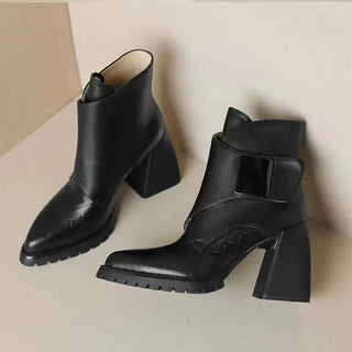 Abigail™ | Ankle Block Heel With Strap Detail