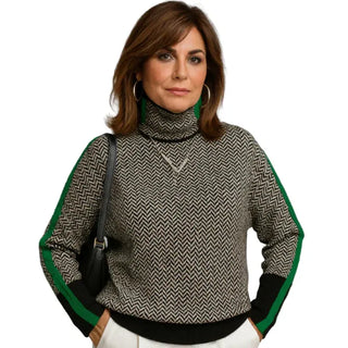 AMAYA | High Neck Design Sweater